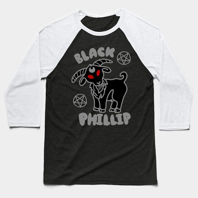 Black Phillip Baseball T-Shirt by Espiricuicui